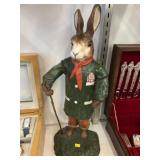 Large Cast Metal Rabbit