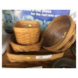 (4) Longaberger Baskets