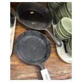 (2) Unmarked Frying Pans