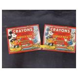 (2) Vintage Disney Crayon Tins