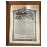 Lancaster City Railway Stock Certificate