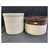 (2) Stoneware Storage Crocks