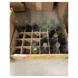 Wooden Beverage Crate and Bottles