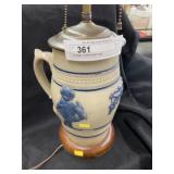 Stoneware Crafted Pitcher Lamp