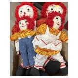 (4) Raggedy Ann Dolls
