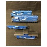 (2) HO Scale Locomotives with Cabooses
