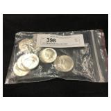 (11) 1964 Kennedy Silver Half Dollars