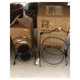 (2) Longaberger Wrought Iron Stands