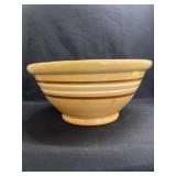 Yellow Ware Banded Mixing Bowl