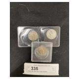 Silver Half Dollar and 2 Silver Quarters