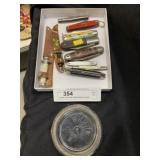 Pocket Knives with Sterling Banded Coaster