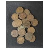 (20) Indian Head Pennies