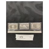 (3) 1 Oz. Sterling Silver Ingots
