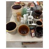 Stoneware Crocks, Bases