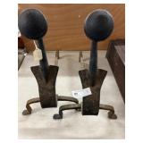 (2) 19th Century Andirons