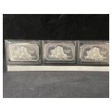(3) 1 Oz. Sterling Silver Ingots