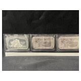 (3) 1 Oz. Sterling Silver Ingots
