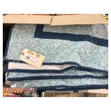 Contemporary Quilt and Embroidered Comforter