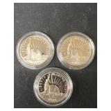 (3) 1986 Silver Half Dollars