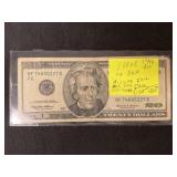 1999 Misprinted $20 Bill