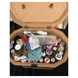 Plastic Sewing Basket with Sewing Accessories