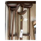(4) Wooden Crutches