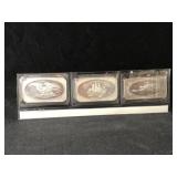 (3) 1 Oz. Sterling Silver Ingots