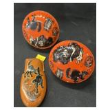 (3) Tin Litho Halloween Noisemakers