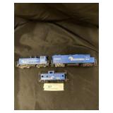 (2) HO Scale Locomotives with Caboose