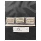 (3) 1 Oz. Sterling Silver Ingots