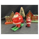 Tin Litho Still Banks with Candy Containers