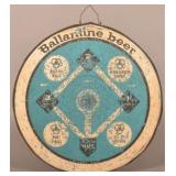 Vintage Ballantine Beer Baseball Dartboard.