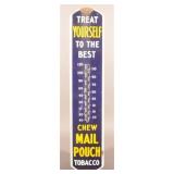 Porcelain Chew Mail Pouch Tobacco Thermometer.
