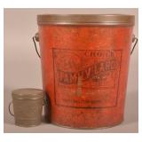 Large Washington Boro, PA Bail-Handled Lard Tin.