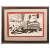 Framed Photo Fox Head Beer Delivery Truck.