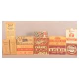 Collection of Vintage Chocolate Candy Boxes.