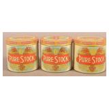 Three Pure Stock Cigar Tins.
