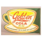 Gold-en Girl Cola Sun-Drop Soda Flange Sign.