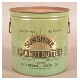 25 lb. Sunshine Peanut Butter Bail-Handled Tin.