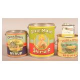 Group of Syrup and Honey Vintage Advertising Tins.
