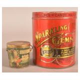 Nursery Rhyme Baking Pail & Sparkling Gems Tin.