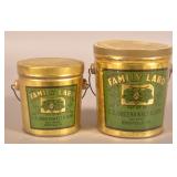 Two C.E. Greenawalt Mountville, PA Lard Tins.