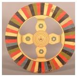 Large Antique Wood Carnival/Gaming Wheel.