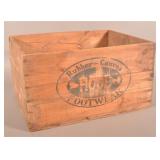 Antique Hood Rubber Canvas Footwear Wood Crate.
