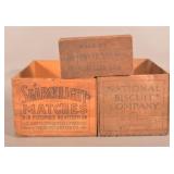 Three General Store Wood Shipping Crates.