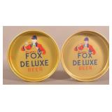 Two Peter Fox Brewing Fox De Luxe Beer Trays.