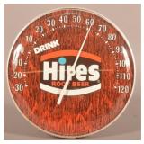 Drink Hires Root Beer Advert. Round Thermometer.