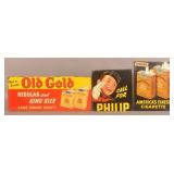 Old Gold and Phillip Morris Cigarette Signs.