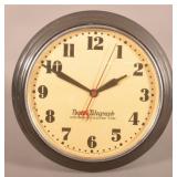 Art Deco Black Steel Postal Telegraph Clock.