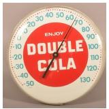 Double Cola Soda Advertising Round Thermometer.